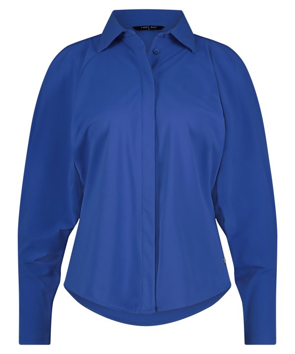 Lady Day - Bellamy - Kobalt - Travelstof | Morgen in huis Blue Blauw Blouse