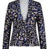 Lady Day - Blazer Billy - Blue Leopard - Travelstof | Morgen in huis Blauw Chique Luipaard Uniek