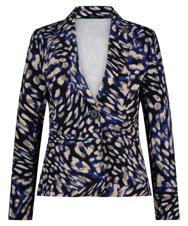 Lady Day - Blazer Billy - Blue Leopard - Travelstof | Morgen in huis Blauw Chique Luipaard Uniek