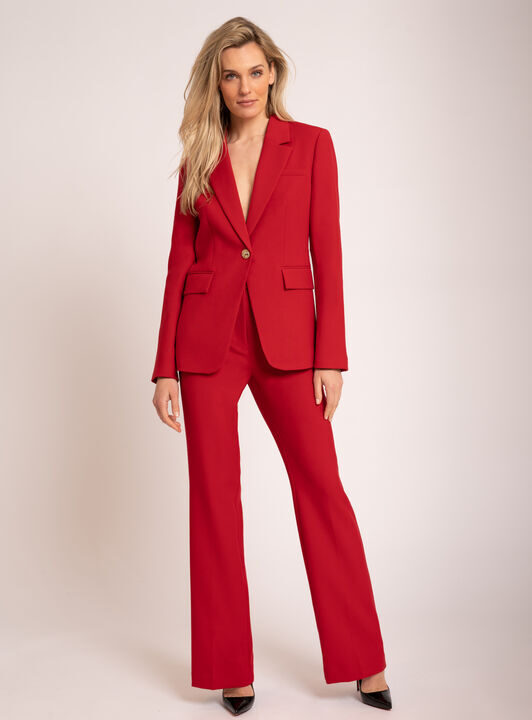 Fifth House | Lacey Trouser - Chili - Morgen in huisLacey blazer chili red travelstof fifth house Nikkie