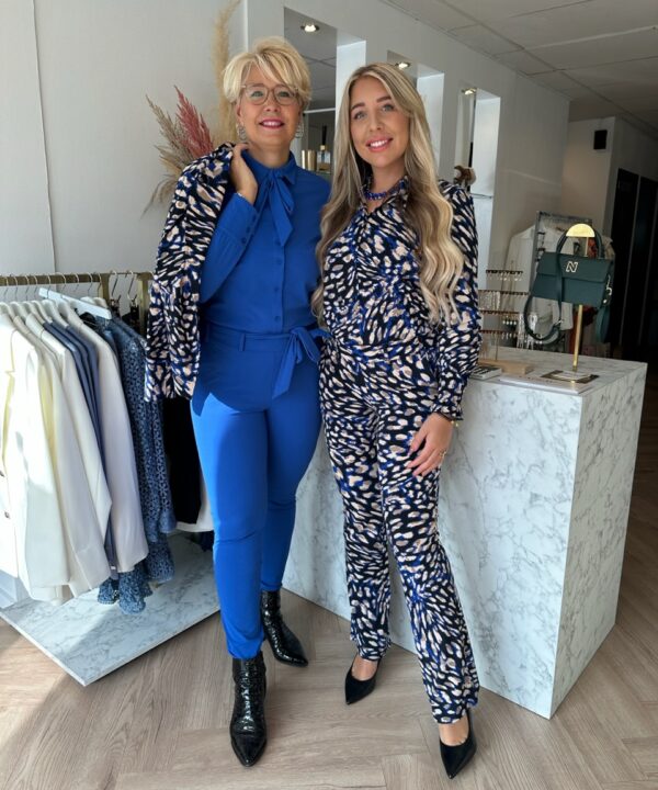 Lady Day - Poppy Flared - Blue Leopard | Morgen in huis Blauw Travelstof Travel Leopard Luipaard