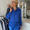 Lady Day - Bellamy - Kobalt - Travelstof | Morgen in huis Blauw Blouse Travel