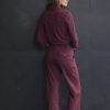 Mi Piace - Jumpsuit Flair - Burgundy