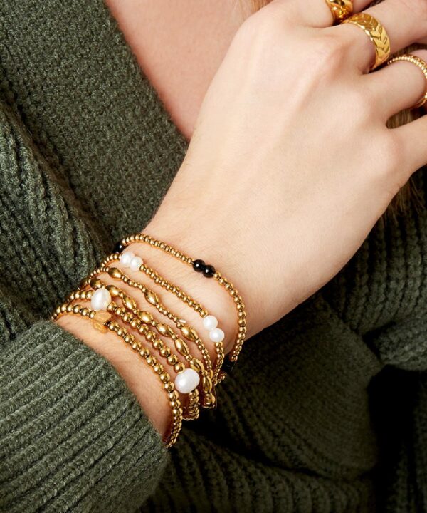 Madam Peach | Armband - Pearl mix - Goud- Morgen in huis
