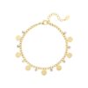 Madam Peach | Bracelet - Circles with stones - Gold