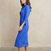 Aime - Finou Dress - Cobalt - Travelstof Jurk voor Dames Kleding in Blauw / Cobalt Kleur