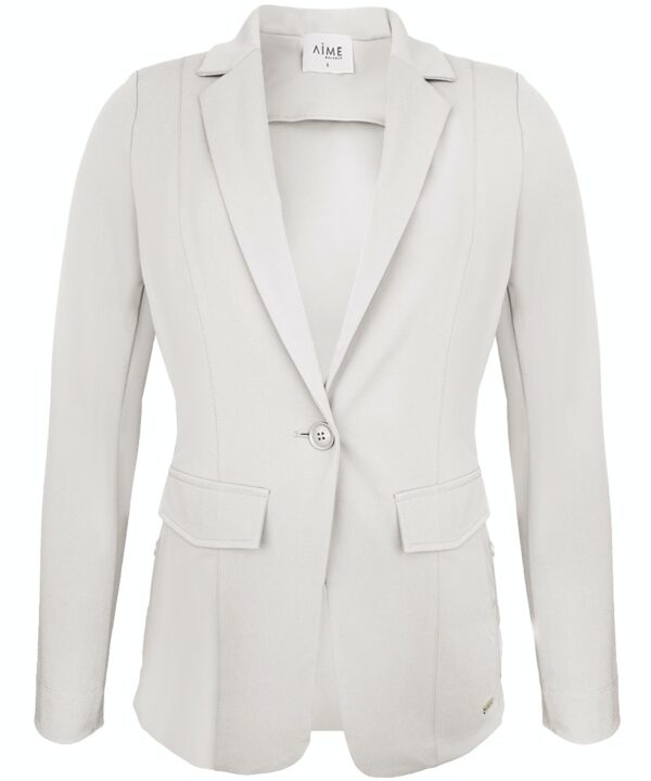 Aime Balance | Sanne Blazer - Bone | Travelstof Kleding Dames Wit / Kit Kleur