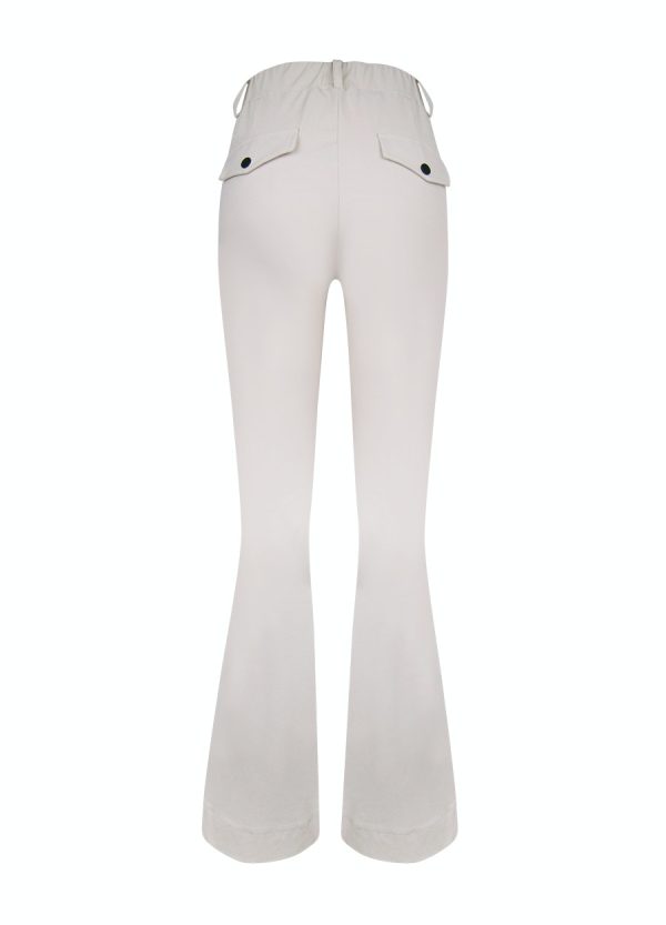 Aime Balance - Serena - Bone | Travel fabric - Tomorrow at home - Women's clothing - Trousers - White - Cream