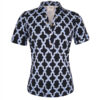 Aime - Mosli Polo - Marrakech Dark Blue | Travel fabric - Top - Women's Clothing - Aime Balance - Blue
