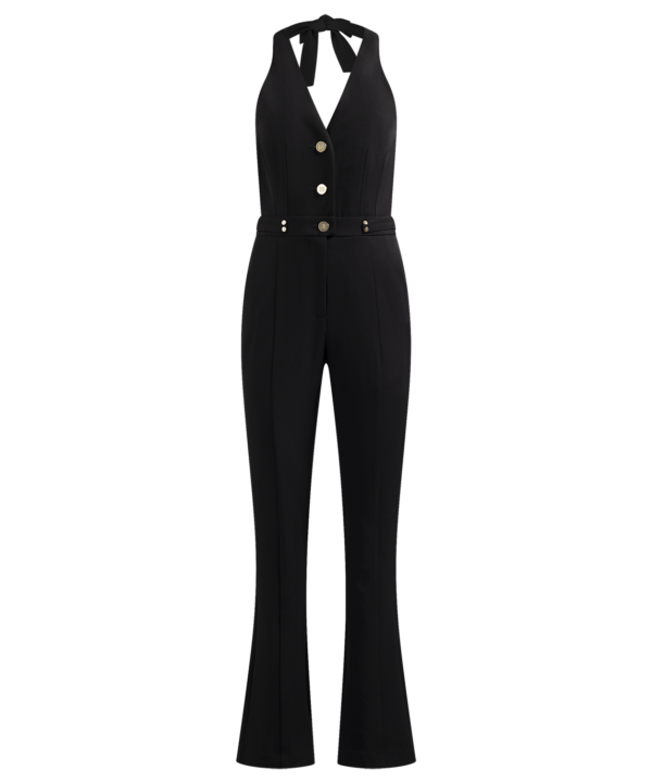 NIKKIE - Bazel Jumpsuit - Black | Zwart | Travelstof