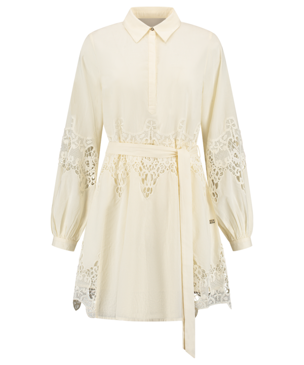 NIKKIE | Bolzano Dress - Pearl - Morgen in huis - Jurk - Creme - Wit - Dameskleding - N brands