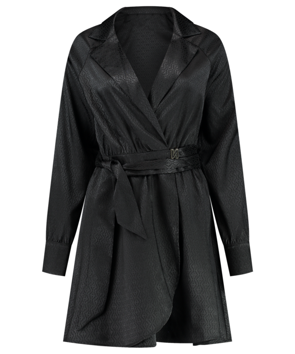 NIKKIE - Bangkok Wrap Dress - Black | Morgen in huis - Jurk - Zwart - Dameskleding