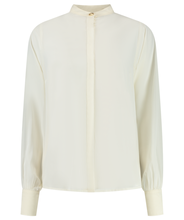 Bahrein blouse Pearl off white Nikkie travelstof