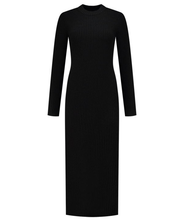 nikkie beacon dress black zwart jurk lang long dress travelstof