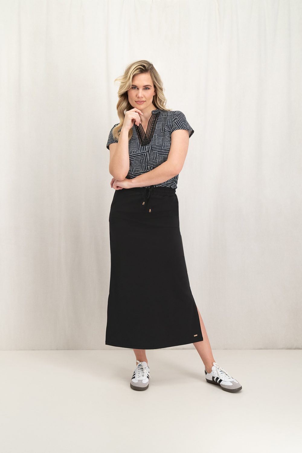 Aime | Faith Skirt - Black travelstof