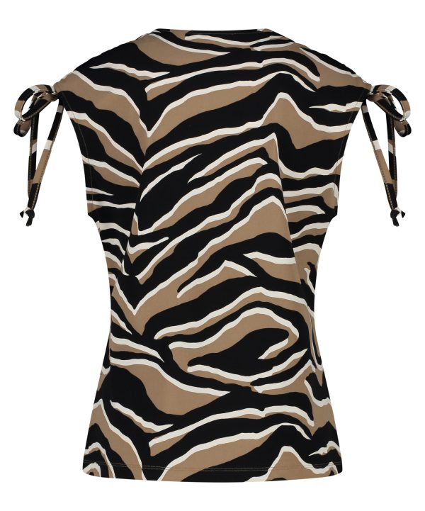 Lady Day - Top Ashley - Zebra Camel | Travel fabric