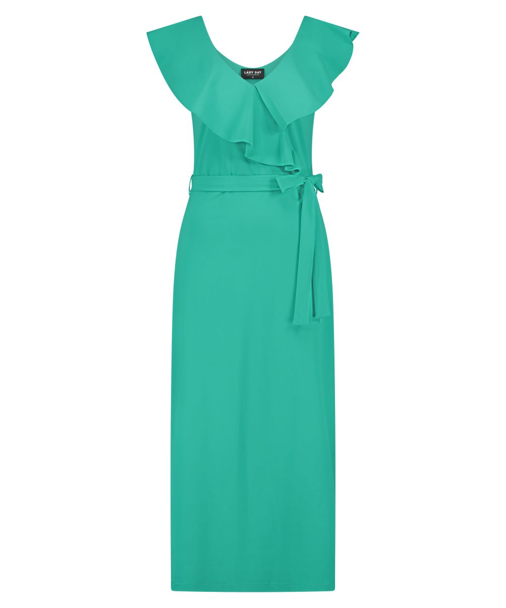 Lady Day - Dress Dunya - Paradise Green travelstof groen