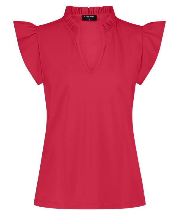 Lady Day - Top Julia - Red travel fabric