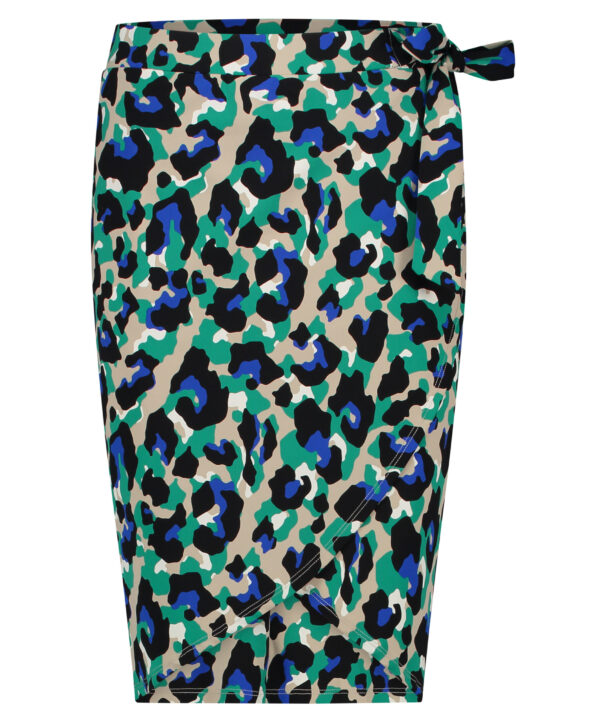 Lady Day - Skirt Katie - Leopard Paradise Green groen travelstof