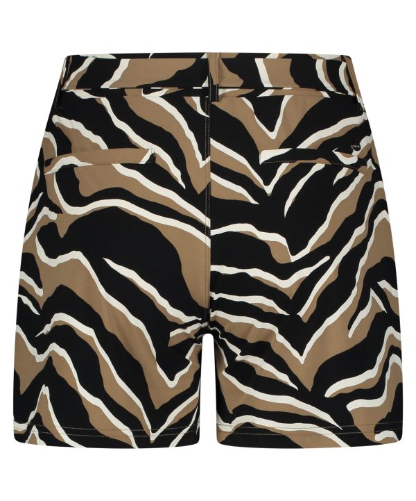 Lady Day | Shorty - Zebra Camel travel fabric