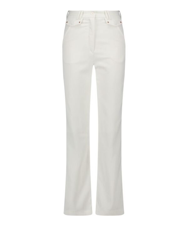 Zip73 | Broek Rechte Pijp - Off-White | Chique Damesbroek