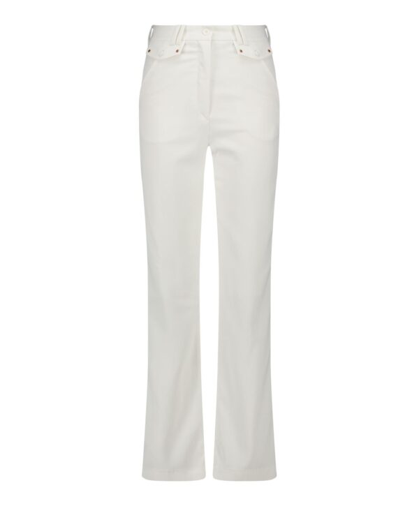 Zip73 | Broek Rechte Pijp - Off-White | Chique Damesbroek