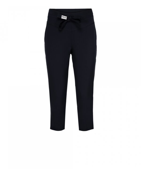 &Co Woman - Phoenix Capri Travel - Navy - Travelstof Dames - Broek