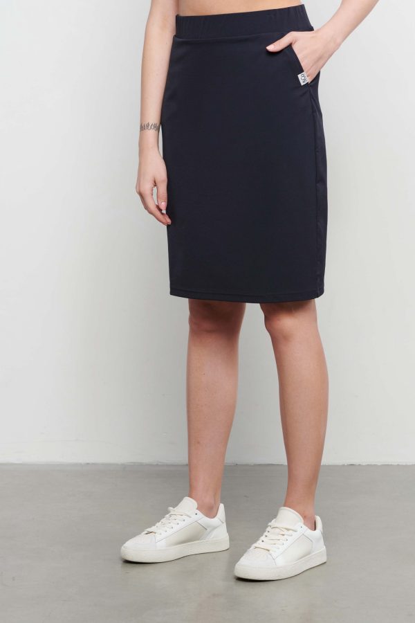 &amp;Co Woman - Pilar Travel - Navy - Women's Clothing - Skirt - Travel fabric