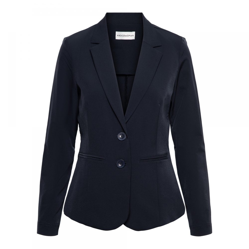 &Co Woman - Phileine Travel - Navy - Blazer - Dameskleding - Travelstof kwaliteit