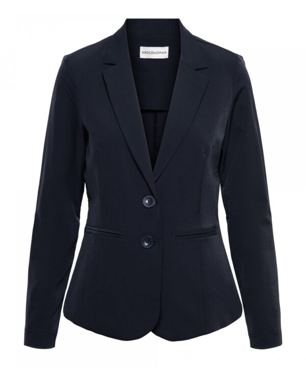 &Co Woman - Phileine Travel - Navy - Blazer - Dameskleding - Travelstof kwaliteit