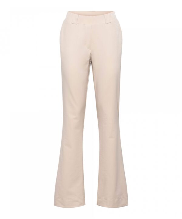 &Co Woman - Penelope Flared - Sand Travelstof Broek Andco Woman Dameskleding Sand / Creme kleur