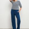 &Co Woman - Belen Stripe - Denim Multi | Morgen in huis - Top - Blauw - Wit - Dameskleding