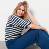 &Co Woman - Belen Stripe - Denim Multi | Morgen in huis - Top - Blauw - Wit - Dameskleding