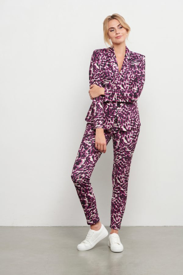 &Co Woman - Dakota Random Spot - Raspberry Multi - Travel fabric ladies - Blazer