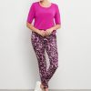 &Co Woman - Delly Random Spot - Raspberry - Travelstof Dames - Broeken