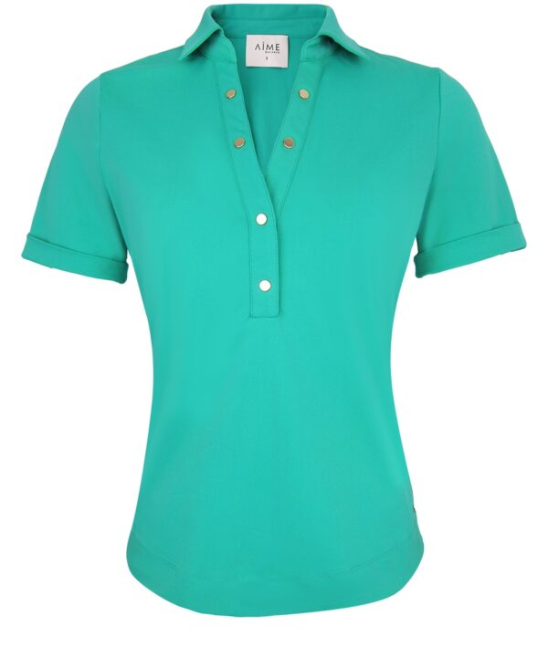 Aime - Mosli Polo - Lucky Green | Travelstof - Morgen in huis