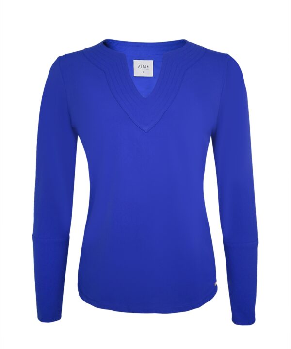 Aime - Levi Top - Cobalt | Travelstof - Morgen in huis - Kobalt - Blauw - Dameskleding - Aime Balance