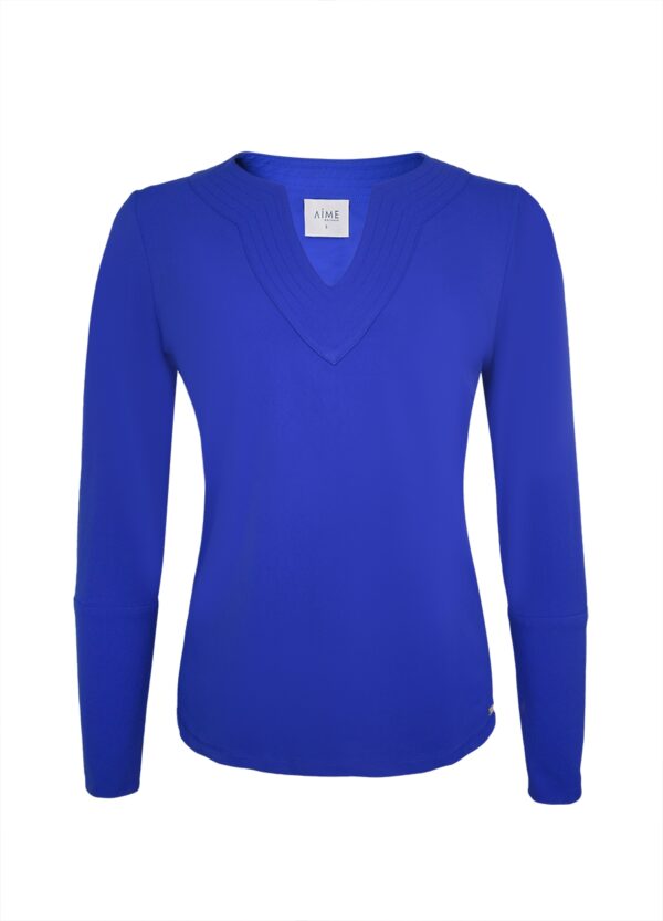 Aime - Levi Top - Cobalt | Travelstof - Morgen in huis - Kobalt - Blauw - Dameskleding - Aime Balance