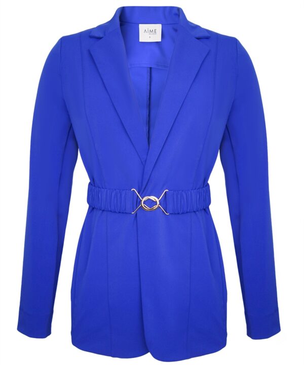 Aime Balance | Minke Blazer - Cobalt | Travelstof - Morgen in huis - Jasje - Kobalt - Blauw - Dameskleding