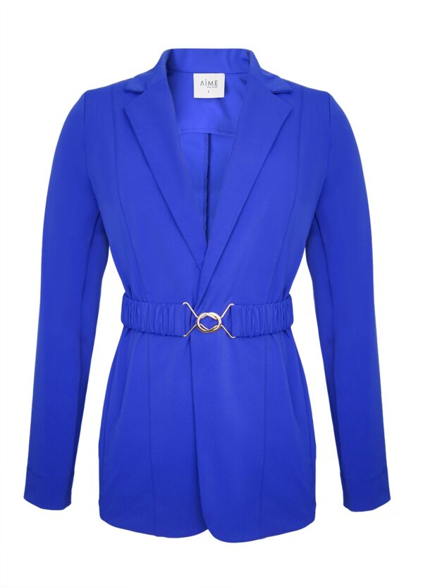 Aime Balance | Minke Blazer - Cobalt | Travelstof - Morgen in huis - Jasje - Kobalt - Blauw - Dameskleding