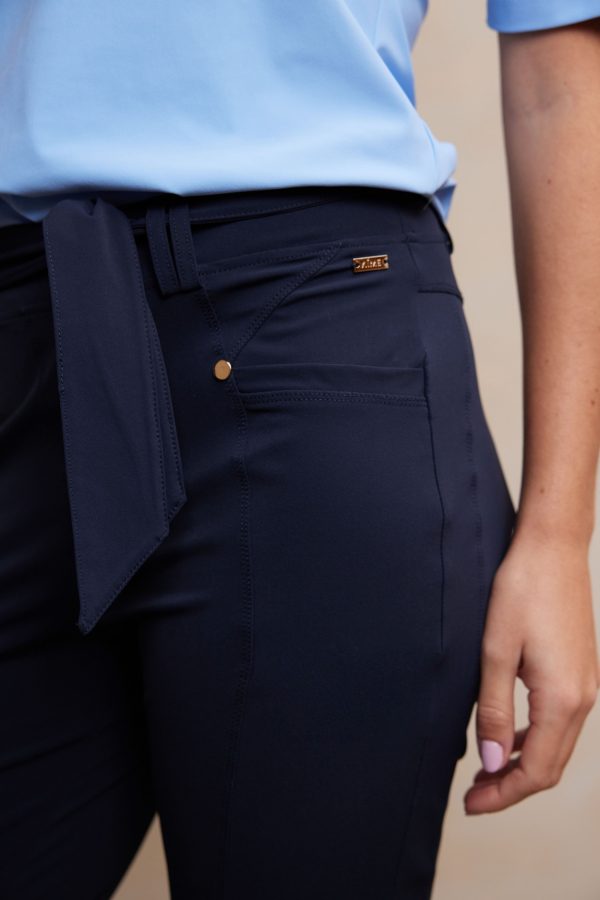 Aime - Ezie Trousers - Dark Blue | Travel fabric - Tomorrow at home