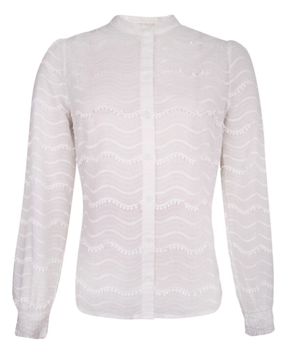 Aime Balance - Mandy Blouse - White - Travelstof | Morgen in huis