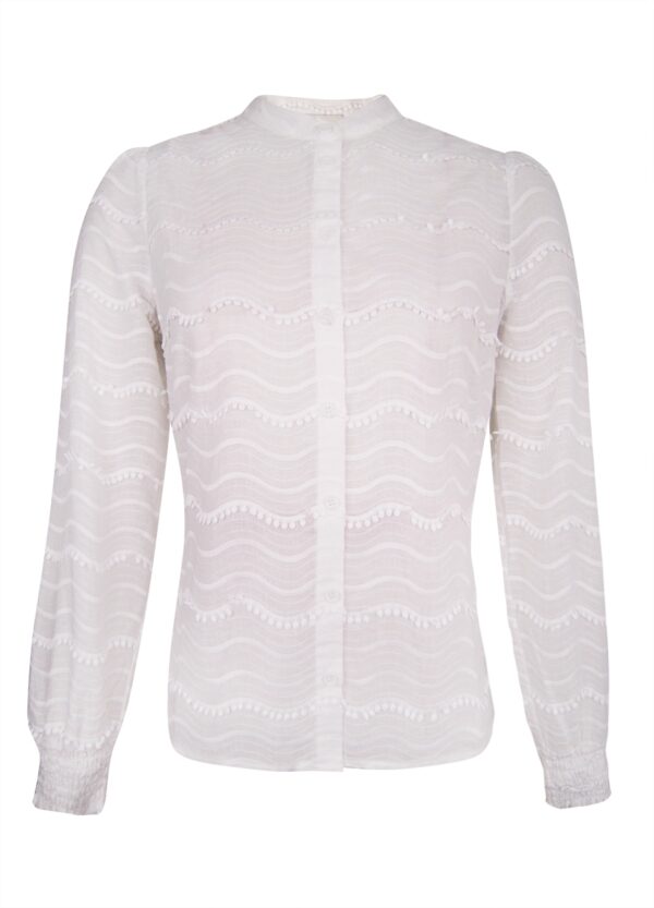 Aime Balance - Mandy Blouse - White - Travel fabric | Tomorrow at home