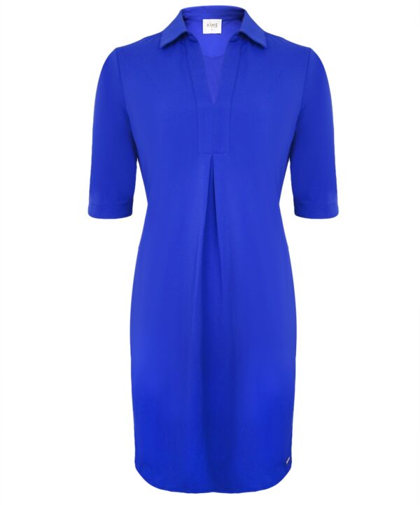 Aime - Nikki Dress - Cobalt - Travelstof | Morgen in huis - Kobalt - Blauw - Jurk - Aime Balance - Dameskleding