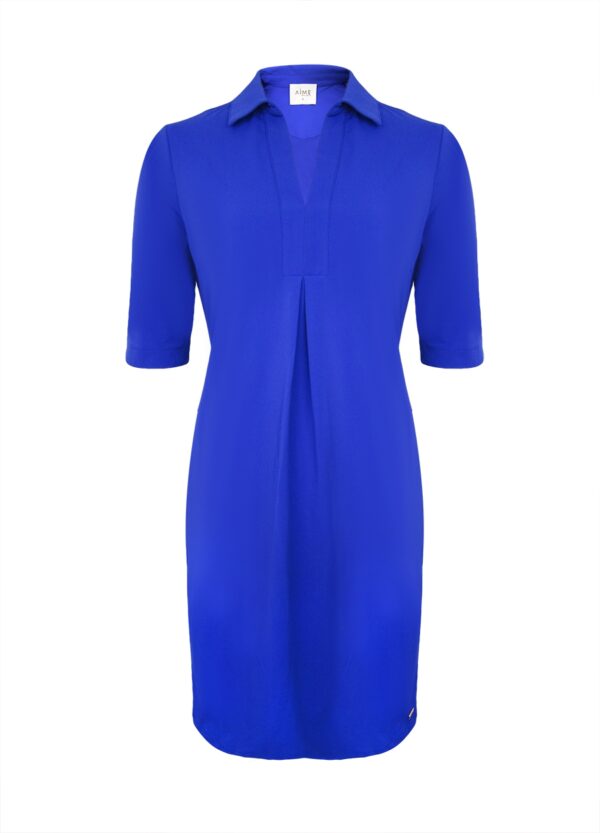 Aime - Nikki Dress - Cobalt - Travelstof | Morgen in huis - Kobalt - Blauw - Jurk - Aime Balance - Dameskleding