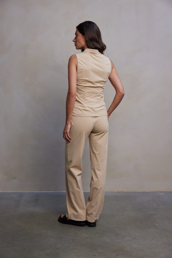 Aime - Maddy Top - Sand | Travel fabric | Tomorrow at home - Women's Clothing -. Aime Balance