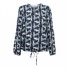 &Co Woman - Annabelle Graphic - Navy - Blouse - Top - Travelstof - Dames
