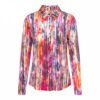 &Co Woman - Lotte Watercolor - Raspberry Multi | Tomorrow at Home Travel fabric Blouse for Ladies Clothing colorful