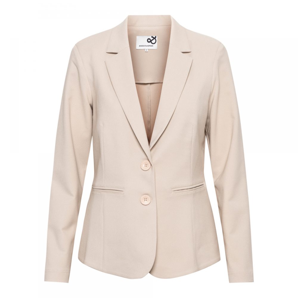 &Co Woman | Phileine Twill - Sand Blazer voor Dames Kleding Twill Comfort