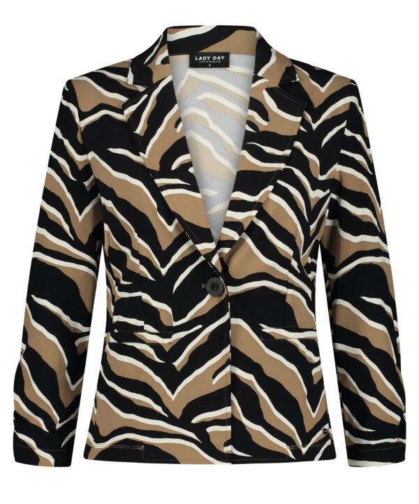 Lady Day - Blazer Bali - Zebra Camel travelstof